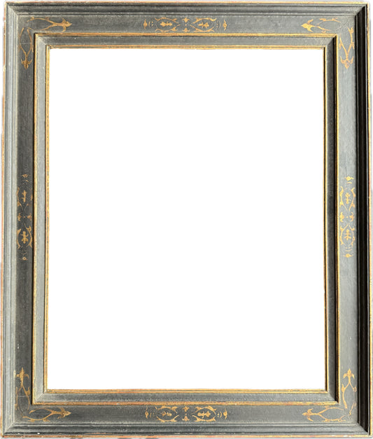 French 20th century black and gilt frame