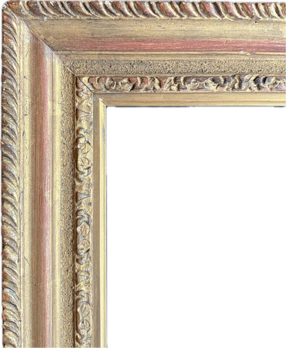 English 18th century carved frame with gadrooned edge