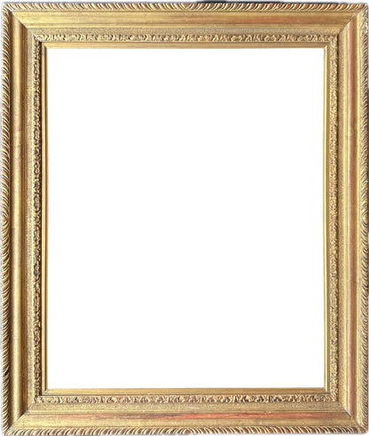 English 18th century carved frame with gadrooned edge