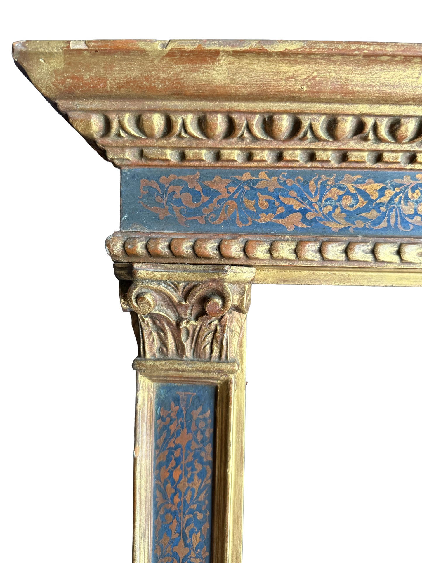 19th century carved, painted and gilt Tabernacle frame in Renaissance-style