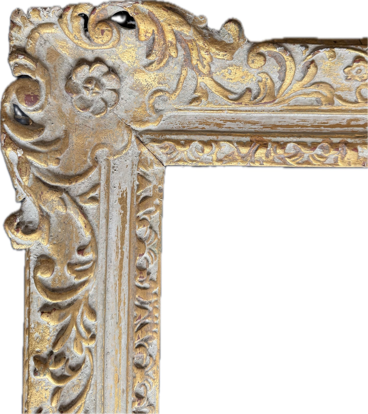 A 19th century English carved and gilt frame in the 17th century style
