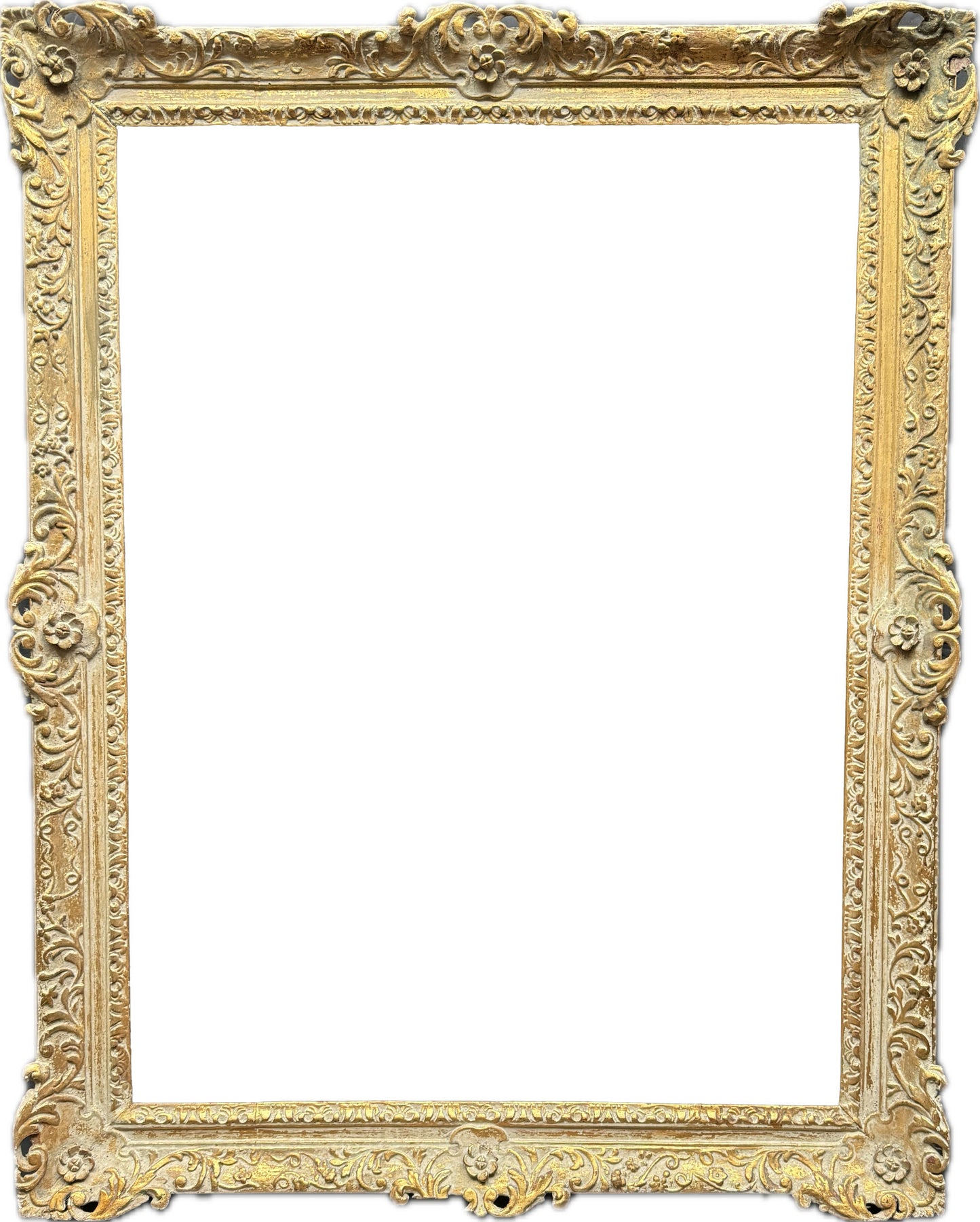 A 19th century English carved and gilt frame in the 17th century style