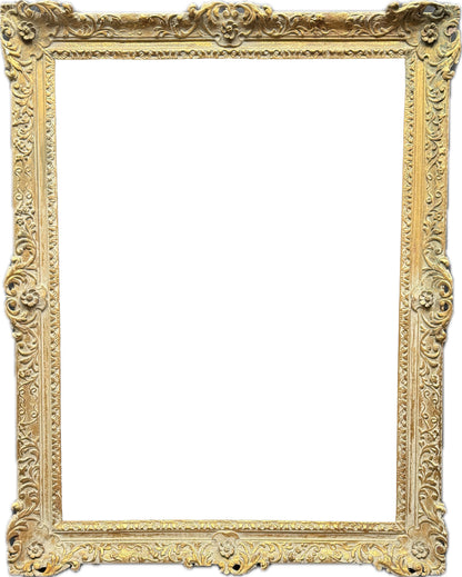 A 19th century English carved and gilt frame in the 17th century style