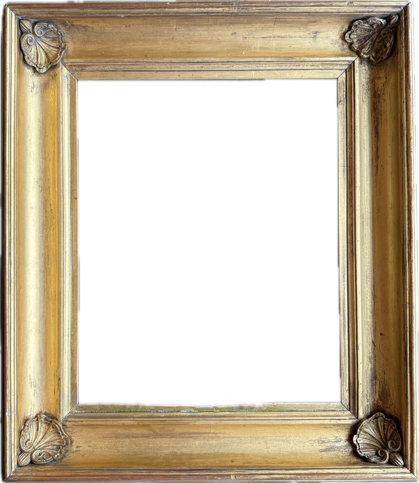 English hollow frame with shell corners