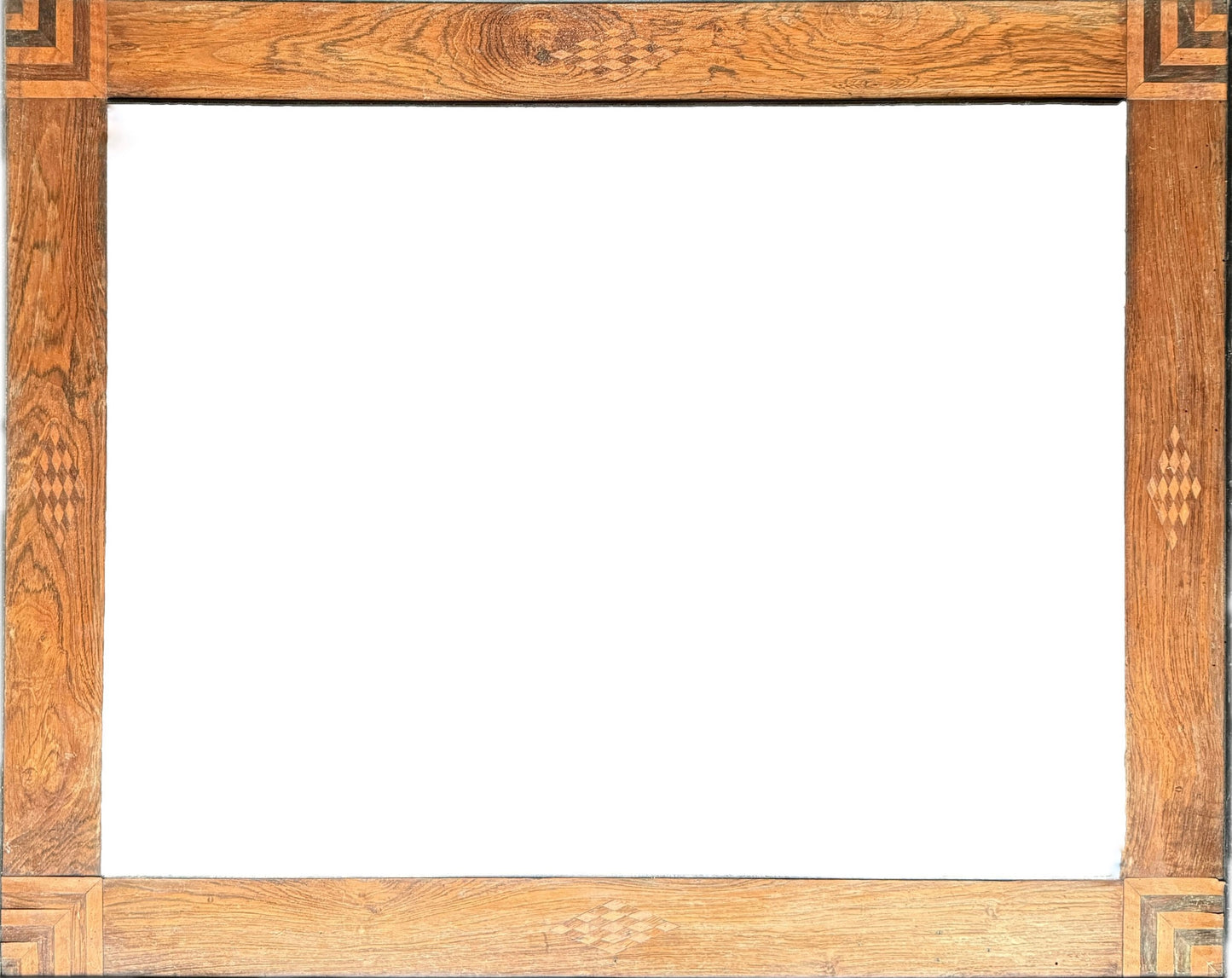 20th century folk art marquetry frame