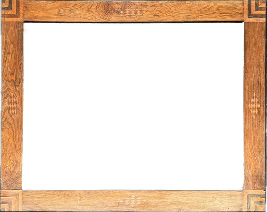 20th century folk art marquetry frame