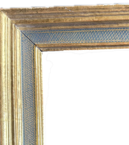 An unusual gilt and painted casetta frame, 20th century European school