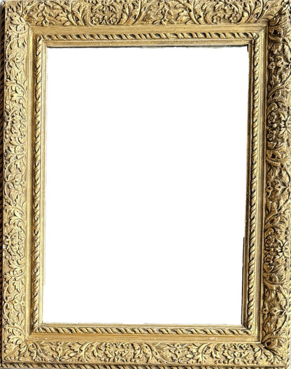 English ornately carved 19th century gilt frame