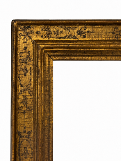 Gilt and tooled Renaissance style casetta frame