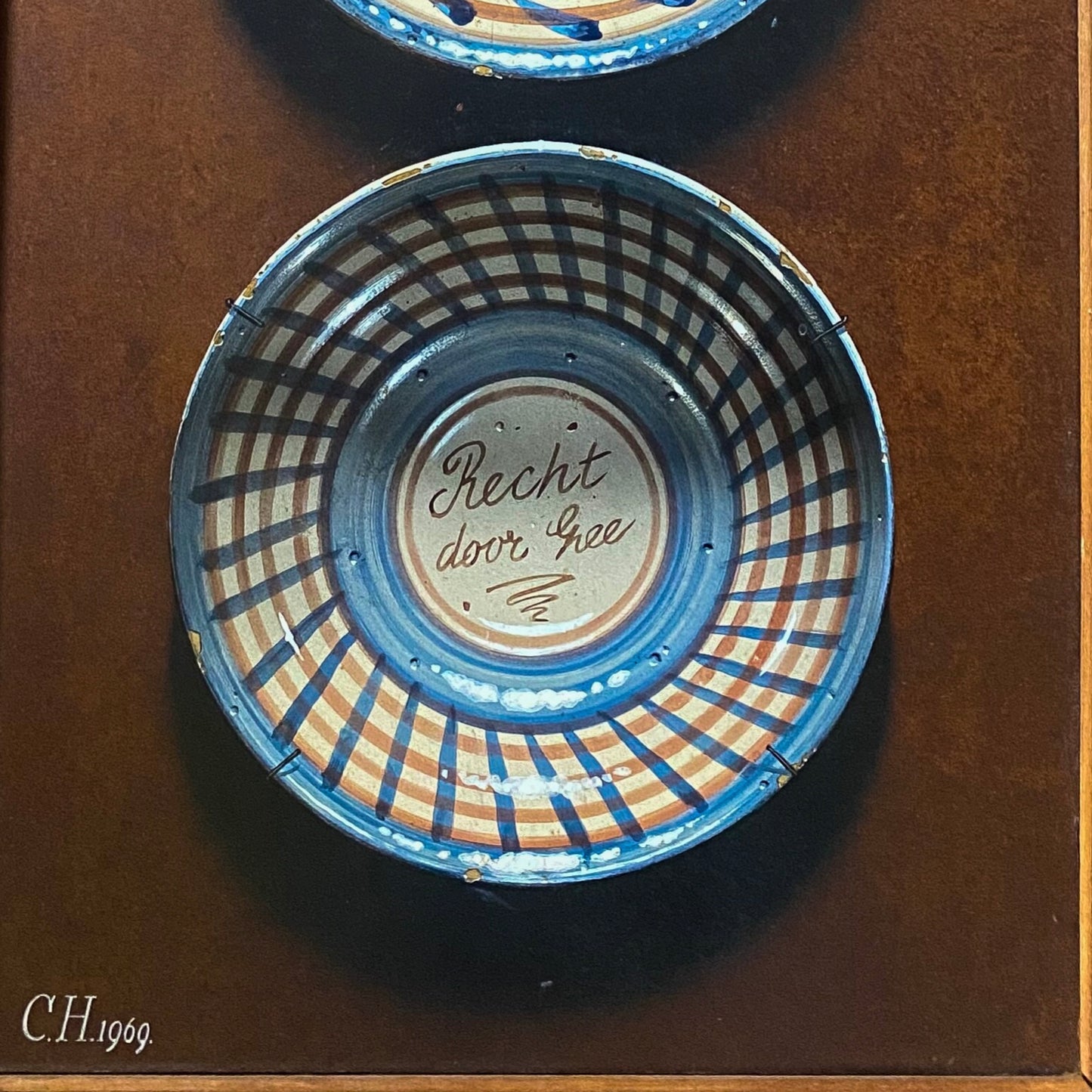 Trompe L'oeil of Three Plates by Frederick Clifford Harrison