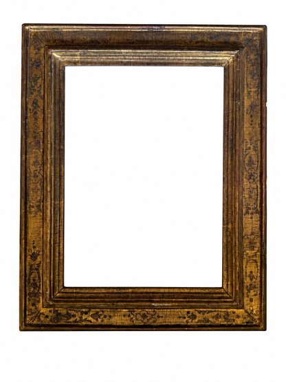 Gilt and tooled Renaissance style casetta frame