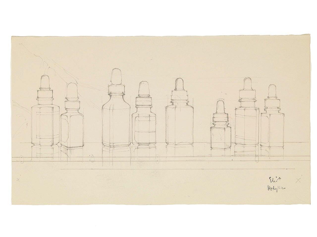 Eight Glass Dropper Bottles