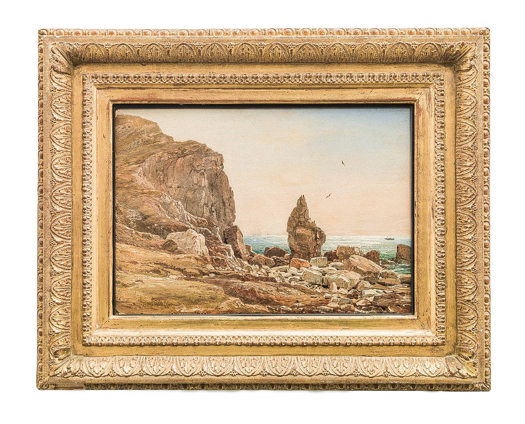 Rocky Beach, 1896, attributed to British artist John Brett (1831-1902)