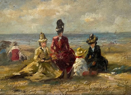 Elegant Figures on Beach